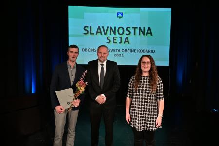 Matic Volarič, župan, podpredsednica komisije za nagrade in priznanja. 
